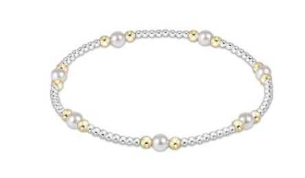 Enewton Purpose Pearl 4mm Bead Bracelet - Mixed metal