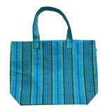 Quilted Koala Stripe Beach/Lake/Weekend Tote in Blue Multi