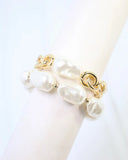Caroline Hill Rosie Link Pearl Stretch Bracelet Set