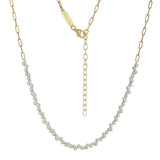 M. by Monte Luna Pear and Round Cut Lab-Grown Diamond Paperclip Necklace