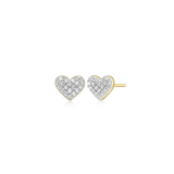M. by Monte Luna Petite Pave Heart Stud Lab-Grown Diamond Earrings