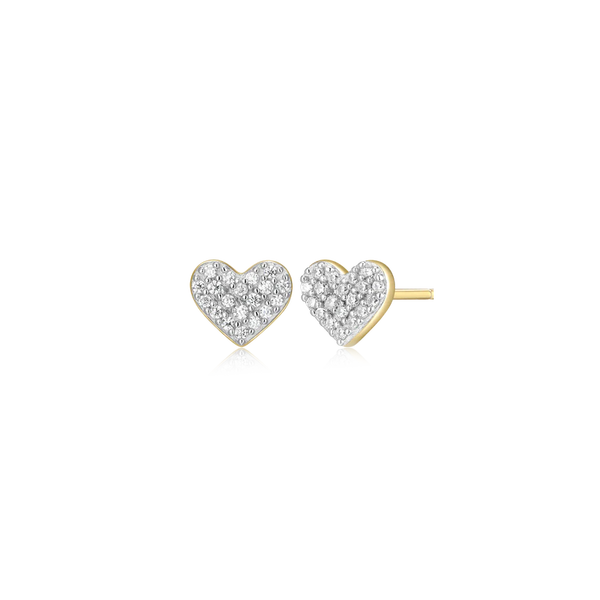 M. by Monte Luna Petite Pave Heart Stud Lab-Grown Diamond Earrings