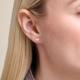 M. by Monte Luna Petite Pave Heart Stud Lab-Grown Diamond Earrings