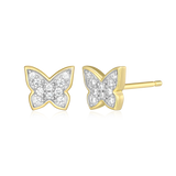 M. by Monte Luna Petite Pave Butterfly Stud Lab-Grown Diamond Earrings