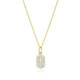 M. by Monte Luna Cross Tag Lab-Grown Diamond Necklace