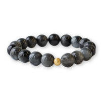 Lenny and Eva Gemstone Bracelet in 10mm Charcoal Jasper