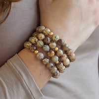 Lenny and Eva Gemstone Bracelet in 10mm Feldspar