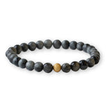 Lenny and Eva Gemstone Bracelet in 6mm Charcoal Jasper