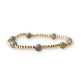 Lenny and Eva Gemstone Gilded Gold Beaded Bracelets -Dot in Labradorite