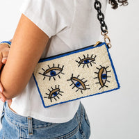 Ink + Alloy Elenor Evil Eye Beaded Bag