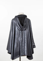 Rainraps Hooded Dark Grey Silver Metallic and Black Sportyrap