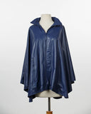 Rainraps Hooded Shiny Navy SPORTYRAP | Sport Poncho