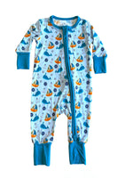 Margo Rebecca Zippered One Piece Pajama in Sail Away With Me