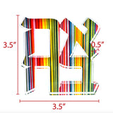 Margo Rebecca Acrylic Mini Ahava in Rainbow Drip