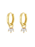 Kinsey Designs Trip Huggie Hallie Hoop Earring with CZ Drop