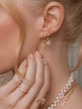 Kinsey Designs Trip Huggie Hallie Hoop Earring with CZ Drop