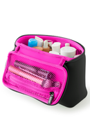 Kusshi Neoprene Collection Small Train Case in Black with Hot Pink