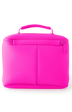 Kusshi Neoprene Collection Small Train Case in Pink with Indigo