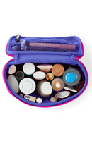 Kusshi Neoprene Collection Small Train Case in Pink with Indigo