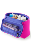 Kusshi Neoprene Collection Small Train Case in Pink with Indigo