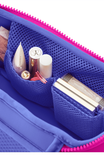Kusshi Neoprene Collection Small Train Case in Pink with Indigo
