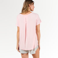 Faceplant Dreams Bamboo Tulip Tee in Pink