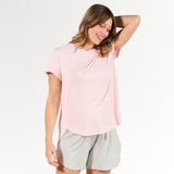 Faceplant Dreams Bamboo Tulip Tee in Pink