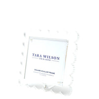 Tara Wilson Square Scallop Clear Lucite Picture Frame