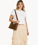 Hammitt Grace Medium in Cherrywood Suede