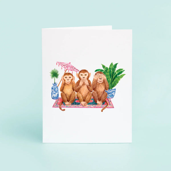 Taylor Paladino Box Set of Note Cards - No Evil Monkeys