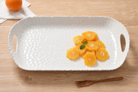 Pampa Bay Rectangular Tray with Handles in White Melamine