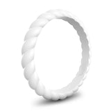 Casual Carats Silicone Roping Stackable Band