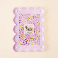 The Darling Effect Rectangle Scalloped Acrylic Frame - Purple