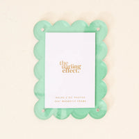 The Darling Effect Mini Magnet Scalloped Acrylic Frame - Minty Green