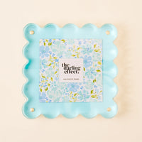The Darling Effect Square Scalloped Acrylic Frame - Blue (Robin's Egg)