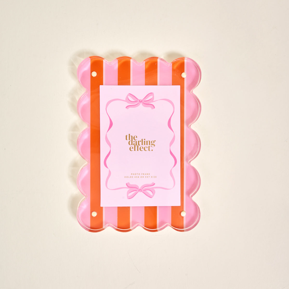 The Darling Effect Rectangular Scalloped Acrylic Frame in Sicily Strip ...