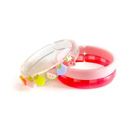 Lilies and Roses Fruit Salad Red Checkered Bangle (Set of 3)