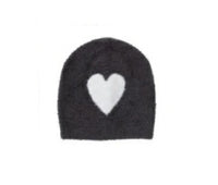 Barefoot Dreams COZYCHIC LITE HEART INFANT Beanie in Carbon