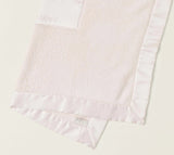 Barefoot Dreams CozyChic® Receiving Blanket with Satin Trim in Pink