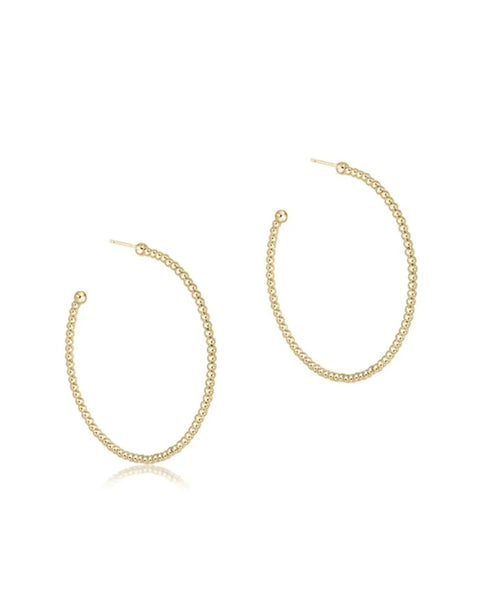 Enewton 1.25" hoop in 2mm Gold Bead earring