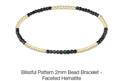 Enewton Blissful Pattern 2mm Bead Bracelet - Faceted Hematite