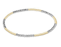Enewton Blissful Pattern 2mm Bead Bracelet - Bright Silver Faceted Hematite