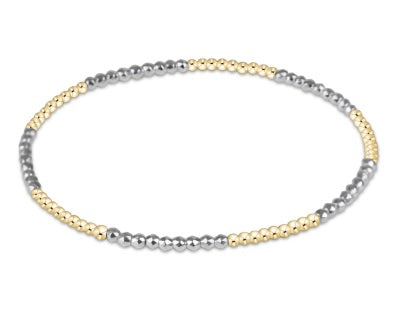 Enewton Blissful Pattern 2mm Bead Bracelet - Bright Silver Faceted Hematite