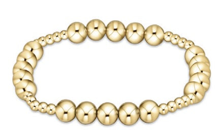 Enewton Classic Blissful Pattern 3mm Bead Bracelet 6mm Gold