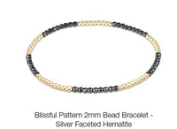 Enewton Blissful Pattern 2mm Bead Bracelet - Silver Faceted Hematite