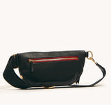 Hammitt Charles Black Brushed Gold Red Zip