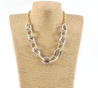 Persuasion Textured and Smooth Link Necklace
