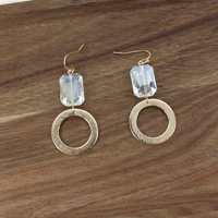 Persuasion Aurora Stone and Circle Dangle Earring