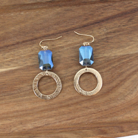 Persuasion Aurora Stone and Circle Dangle Earring