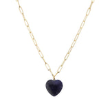Persuasion Puffy Stone Heart Necklace